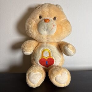 Vintage Care Bears Talking Secret Bear Plush Kenner 80s Pull String Working